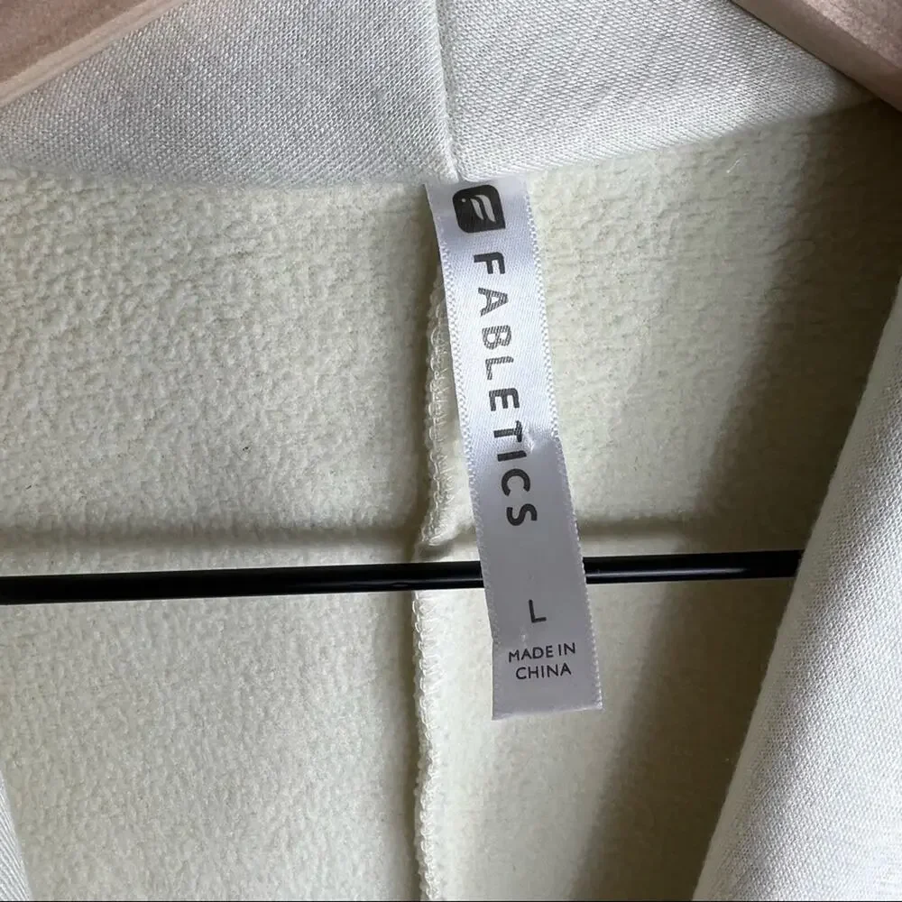 FABLETICS Sage Cream Open Jacket Coat in Large